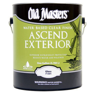 OLD MASTERS 71301 ASCEND GLOSS EXTERIOR WATER-BASED CLEAR WOOD FINISH GALLON