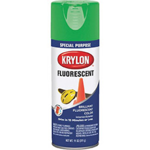 KRYLON K03106888 3106 FLUORESCENT GLOSS GREEN SPRAY PAINT 11 OZ