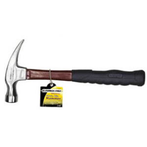 G-FORCE 21062 20 OZ RIP HAMMER RED FIBERGLASS HANDLE WITH RUBBER GRIP