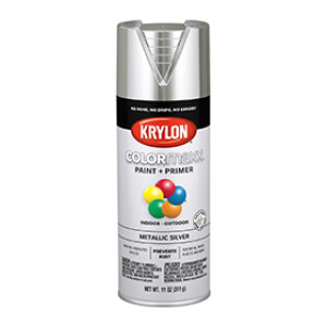 KRYLON K05590007 COLORMAXX METALLIC PAINT SILVER 11 OZ INDOOR - OUTDOOR