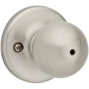 KWIKSET 300P-POLO-15 CP SATIN NICKEL PRIVACY LOCKSET 93001-496 V1