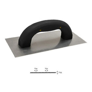 ALLWAY TOOLS 15122 SNTU1 SOFT GRIP SMALL U-NOTCHED TROWEL