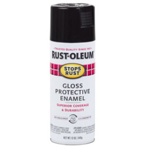 RUST-OLEUM STOPS RUST 7779830 12 OZ GLOSS PROTECTIVE BLACK SPRAY PAINT