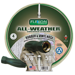 FLEXON FAW5850 5/8" X 50' 4-PLY ALL-WEATHER MEDIUM DUTY GARDEN HOSE