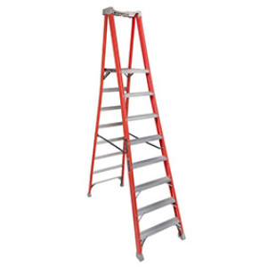 LOUISVILLE LADDER FXP1708 8' TYPE IA FIBERGLASS PINNACLE PRO PLATFORM LADDER