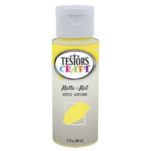 RUST-OLEUM TESTORS CRAFT 292427A 2 OZ ACRYLIC MATTE PAINT SUNSHINE WATER-BASED