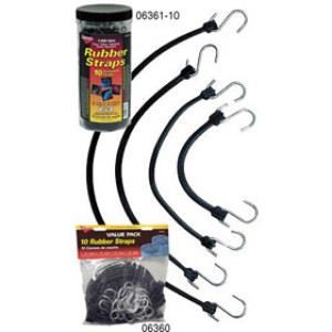 KEEPER 06235 35" MOLDED RUBBER STRAP WITH ZINC PLATED STRONG STEEL HOOKS BULK