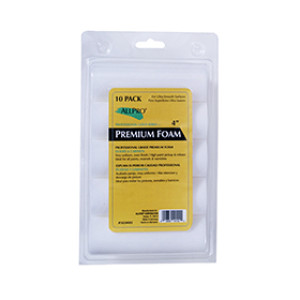 WHIZZ ALLPRO 5024002 4" WHITE PREMIUM CONCAVE FOAM ROLLER REFILL (10-PACK)