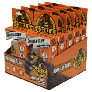 GORILLA GLUE 5201205 2 OZ WHITE QUICK CURE 100% WATERPROOF CARDED
