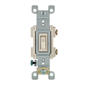 LEVITON 204-RS115-TCP HEAVY DUTY RESIDENTIAL SWITCH LIGHT ALMOND
