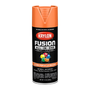 KRYLON K02718007 FUSION ALL-IN-ONE GLOSS POPSICLE ORANGE 12 OZ INDOOR-OUTDOOR